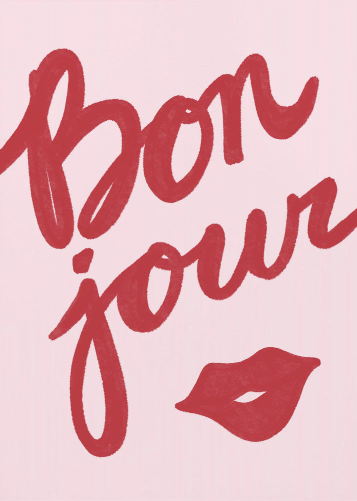 Bonjour Lips - Poster / Art Print