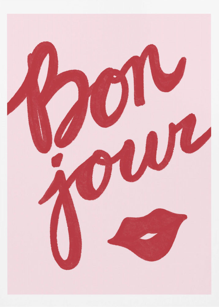 Bonjour Lips - Poster / Art Print