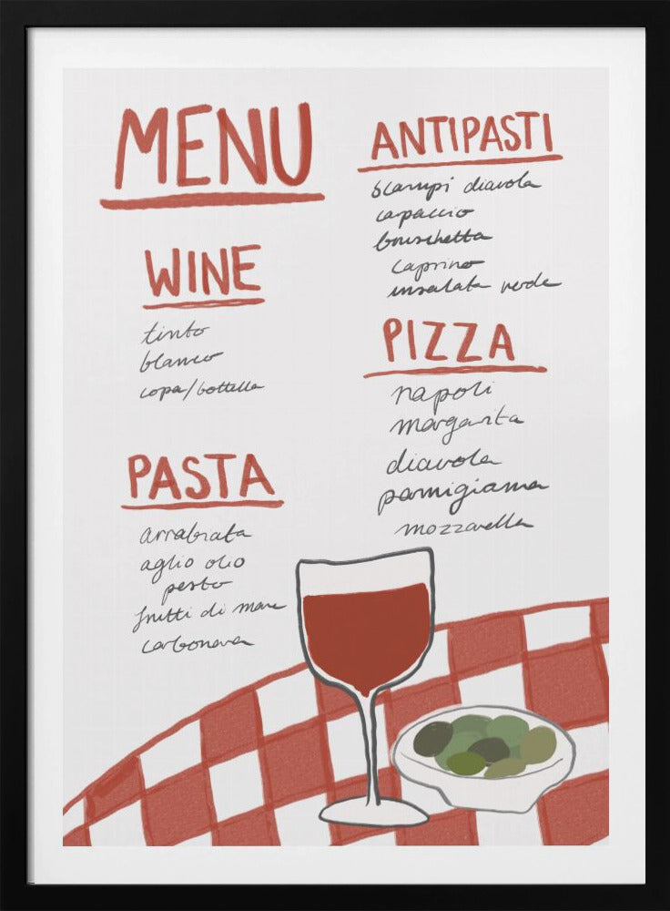 Italian Menu - Poster / Art Print