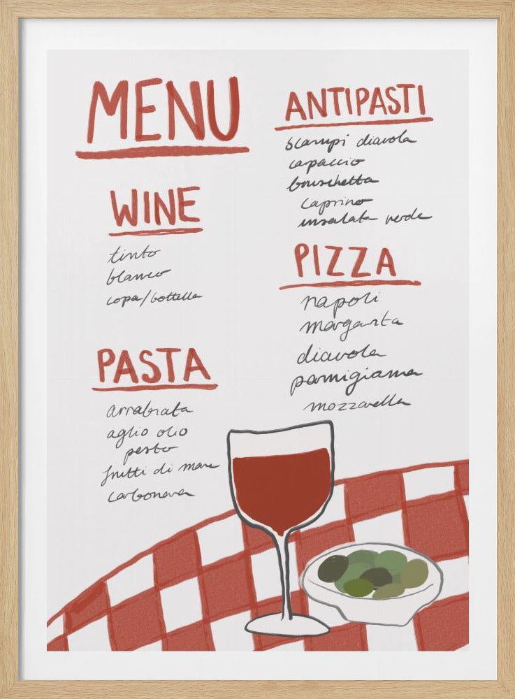 Italian Menu - Poster / Art Print