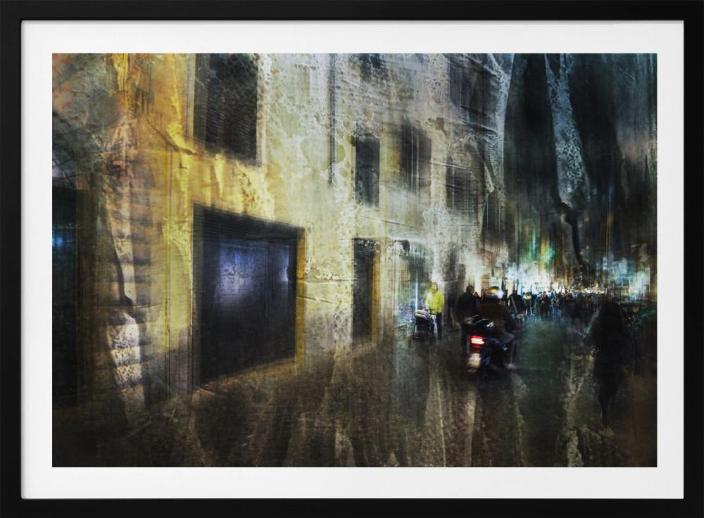 Biker on the alley - Poster / Art Print