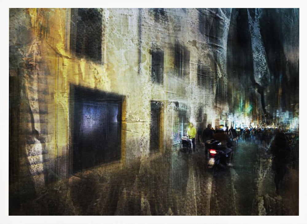 Biker on the alley - Poster / Art Print