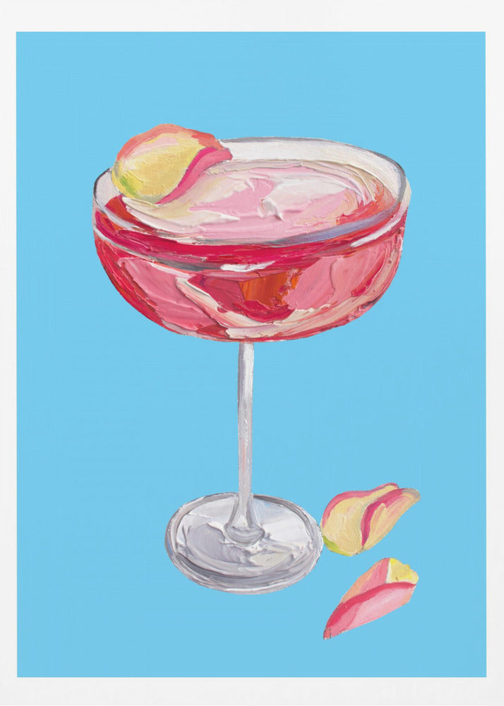 Sparkling Rose Gin Cocktail - Poster / Art Print