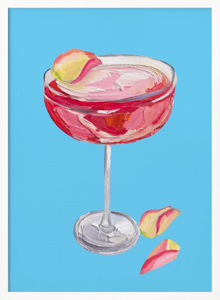 Sparkling Rose Gin Cocktail - Poster / Art Print
