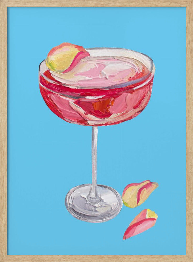 Sparkling Rose Gin Cocktail - Poster / Art Print