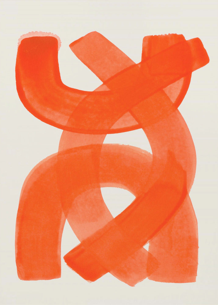Orange Strokes - Poster / Art Print