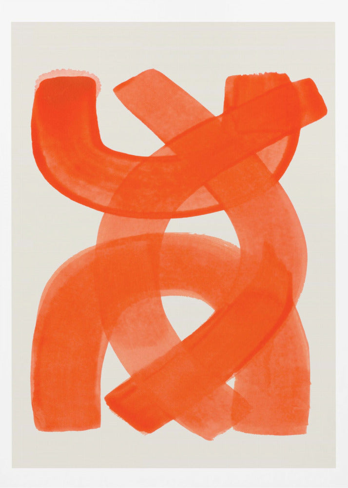 Orange Strokes - Poster / Art Print