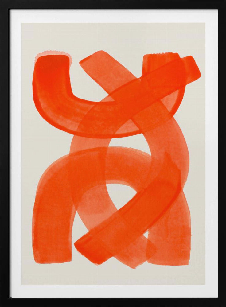 Orange Strokes - Poster / Art Print