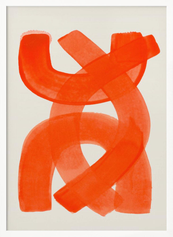 Orange Strokes - Poster / Art Print