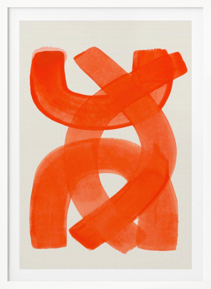 Orange Strokes - Poster / Art Print