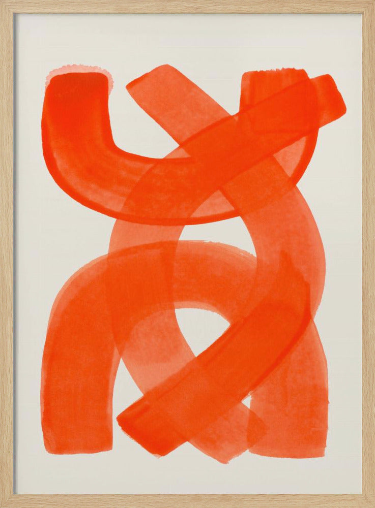Orange Strokes - Poster / Art Print
