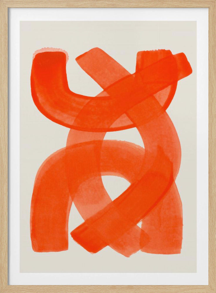 Orange Strokes - Poster / Art Print