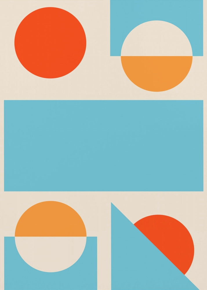 Bright Minimal Shapes Series #2 - Poster / Art Print