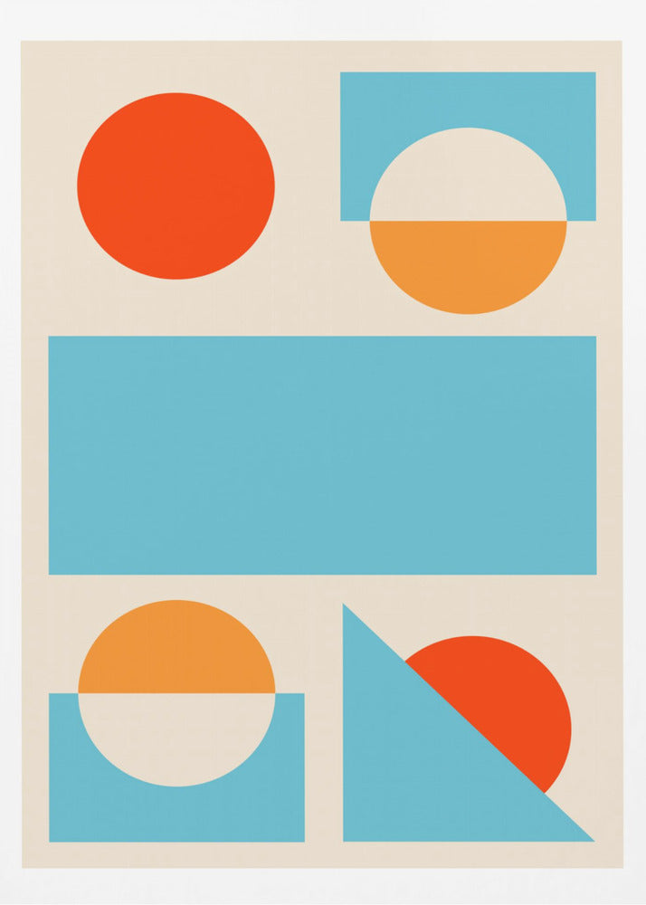 Bright Minimal Shapes Series #2 - Poster / Art Print