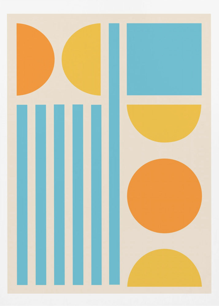 Bright Minimal Shapes Series #3 - Poster / Art Print