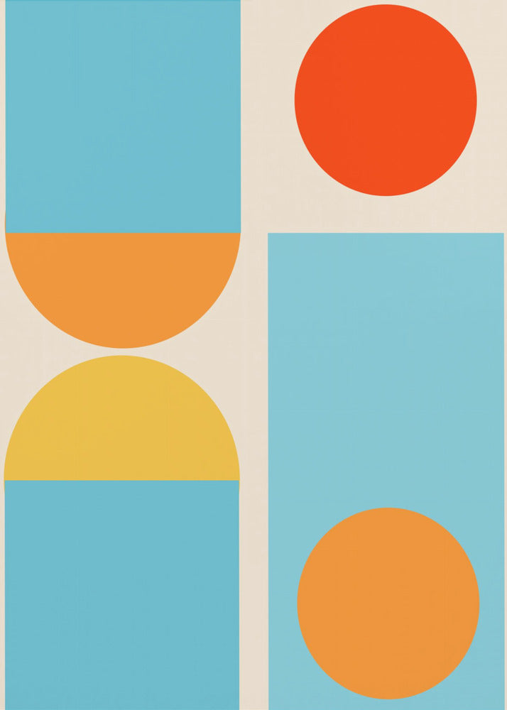 Bright Minimal Shapes Series #4 - Poster / Art Print