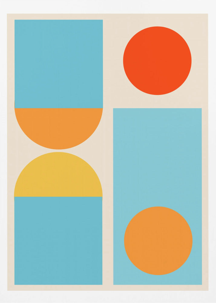 Bright Minimal Shapes Series #4 - Poster / Art Print