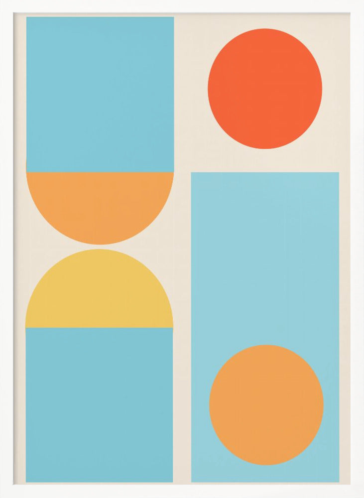 Bright Minimal Shapes Series #4 - Poster / Art Print