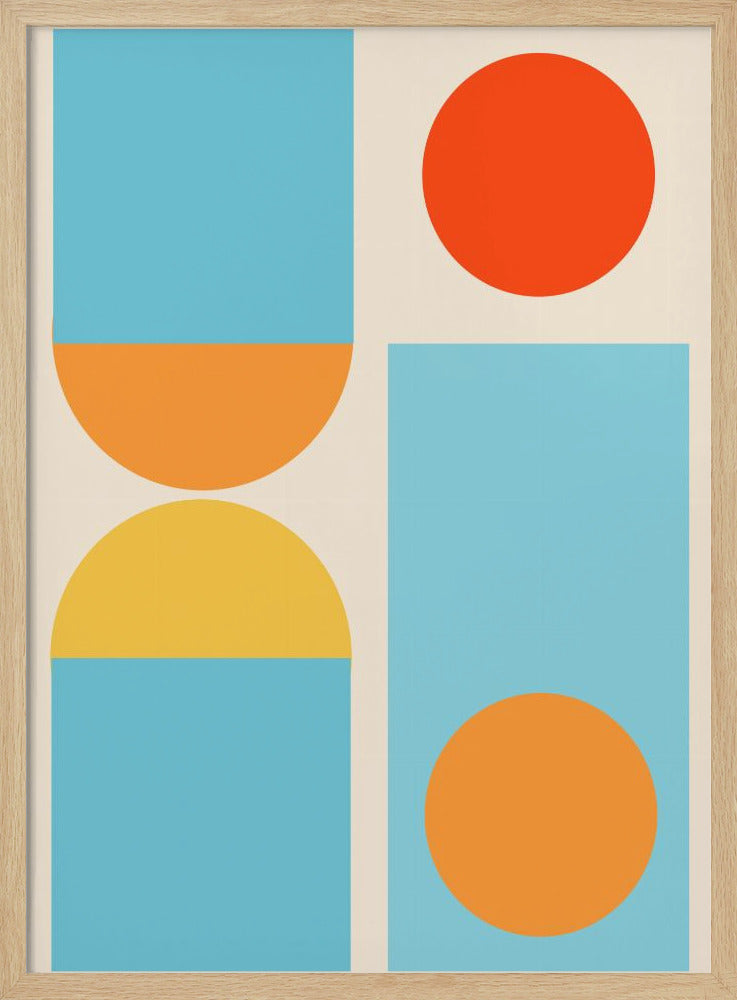 Bright Minimal Shapes Series #4 - Poster / Art Print