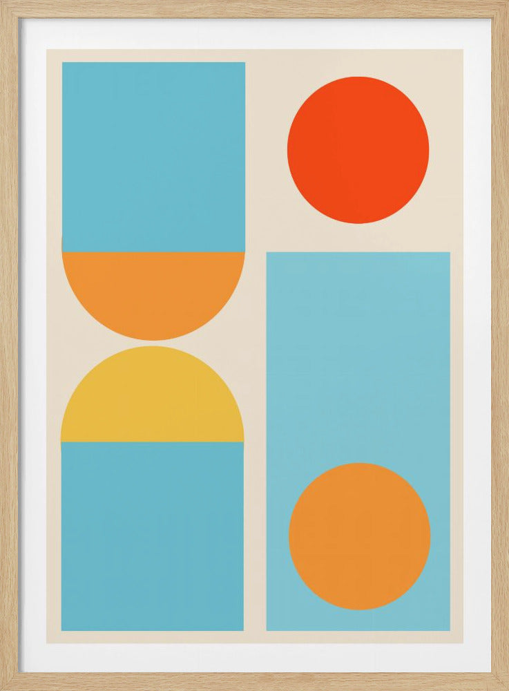 Bright Minimal Shapes Series #4 - Poster / Art Print