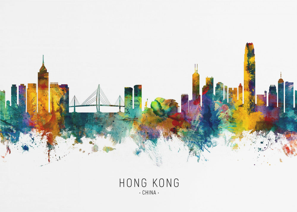 Hong Kong China Skyline - Poster / Art Print