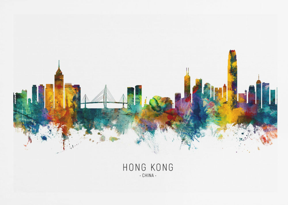 Hong Kong China Skyline - Poster / Art Print