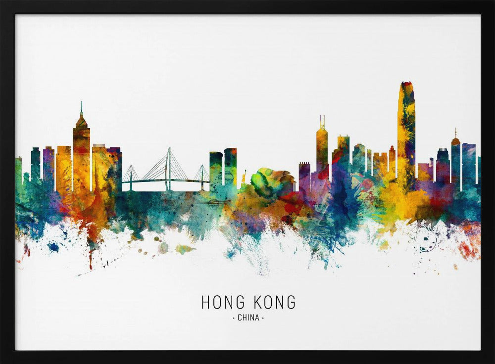 Hong Kong China Skyline - Poster / Art Print