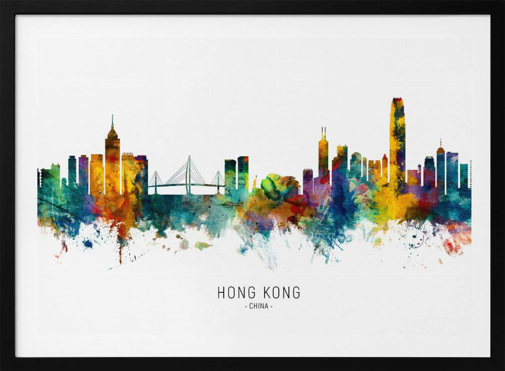 Hong Kong China Skyline - Poster / Art Print