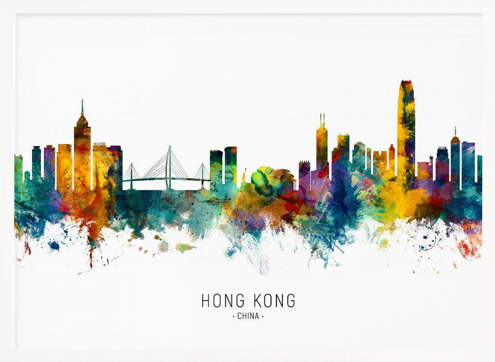 Hong Kong China Skyline - Poster / Art Print