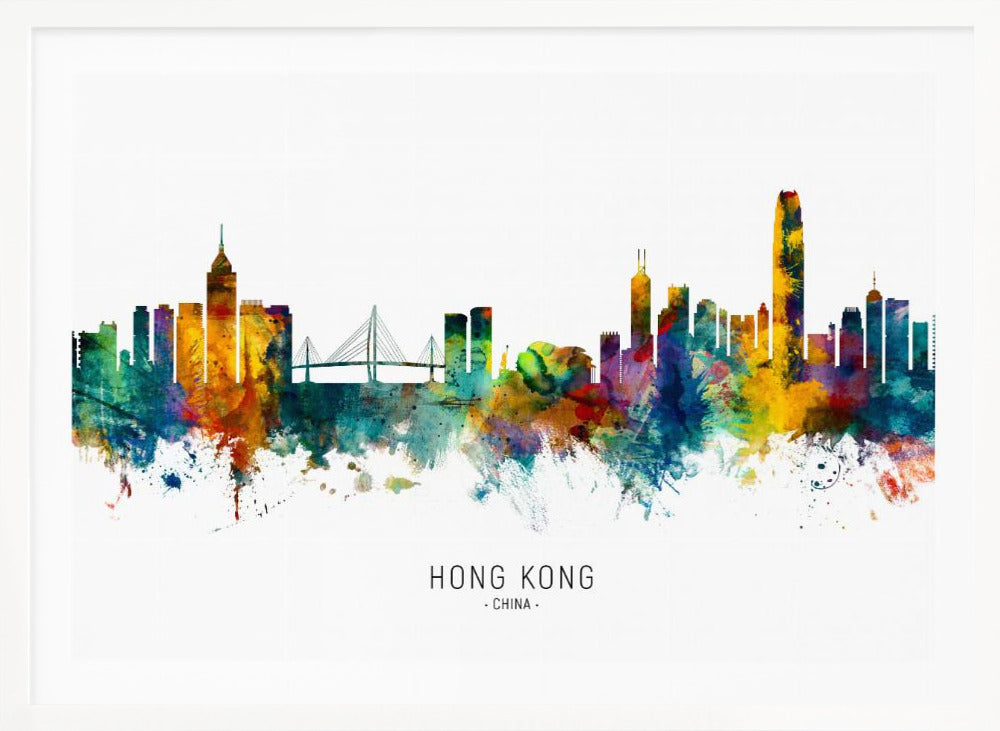 Hong Kong China Skyline - Poster / Art Print