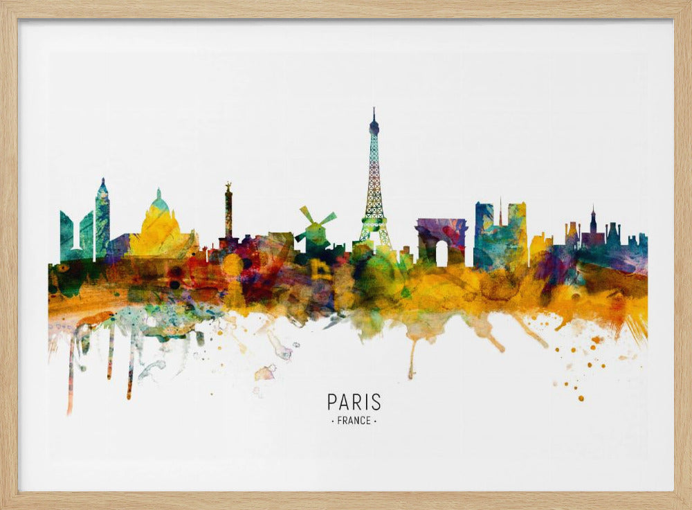 Paris France Skyline - Poster / Art Print