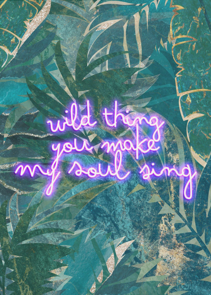 Neon Jungle Typography - Poster / Art Print