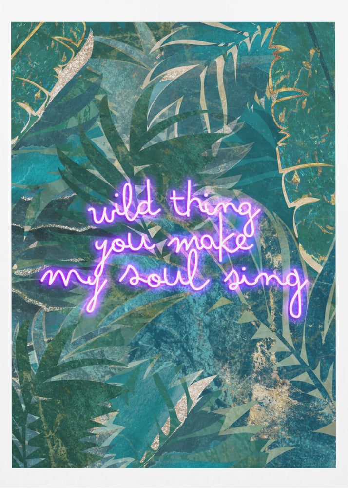 Neon Jungle Typography - Poster / Art Print