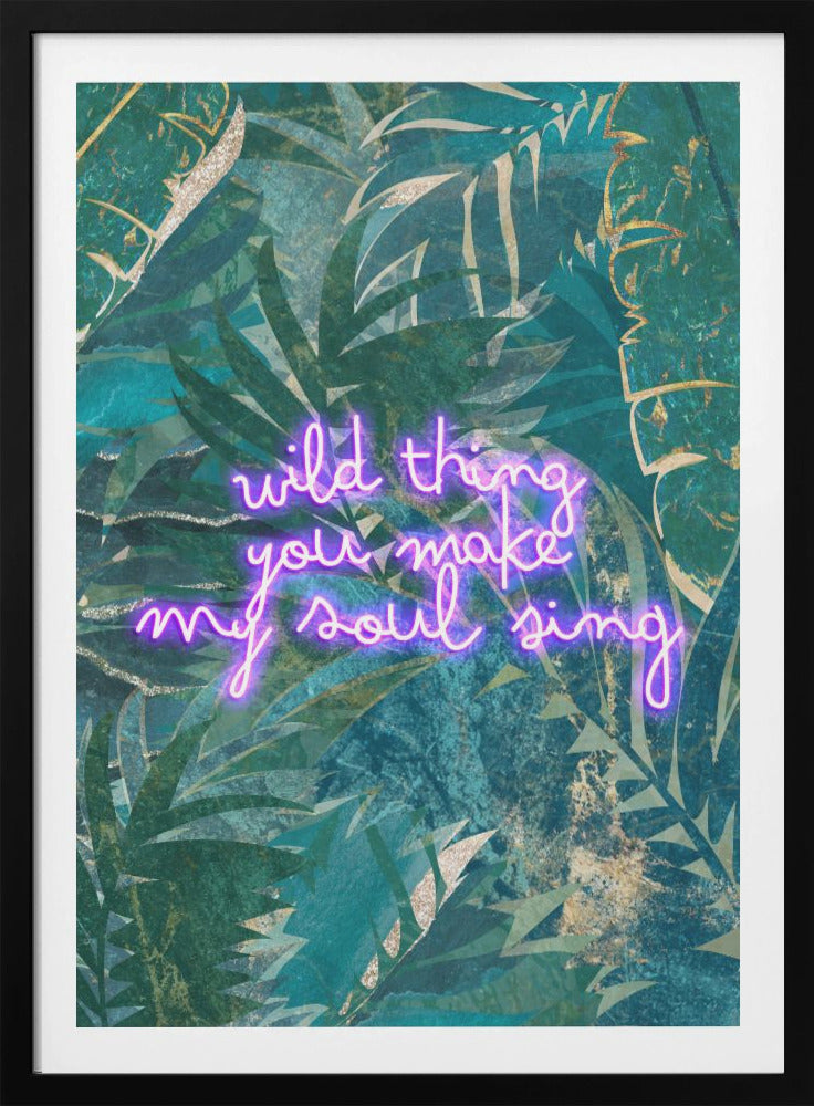 Neon Jungle Typography - Poster / Art Print