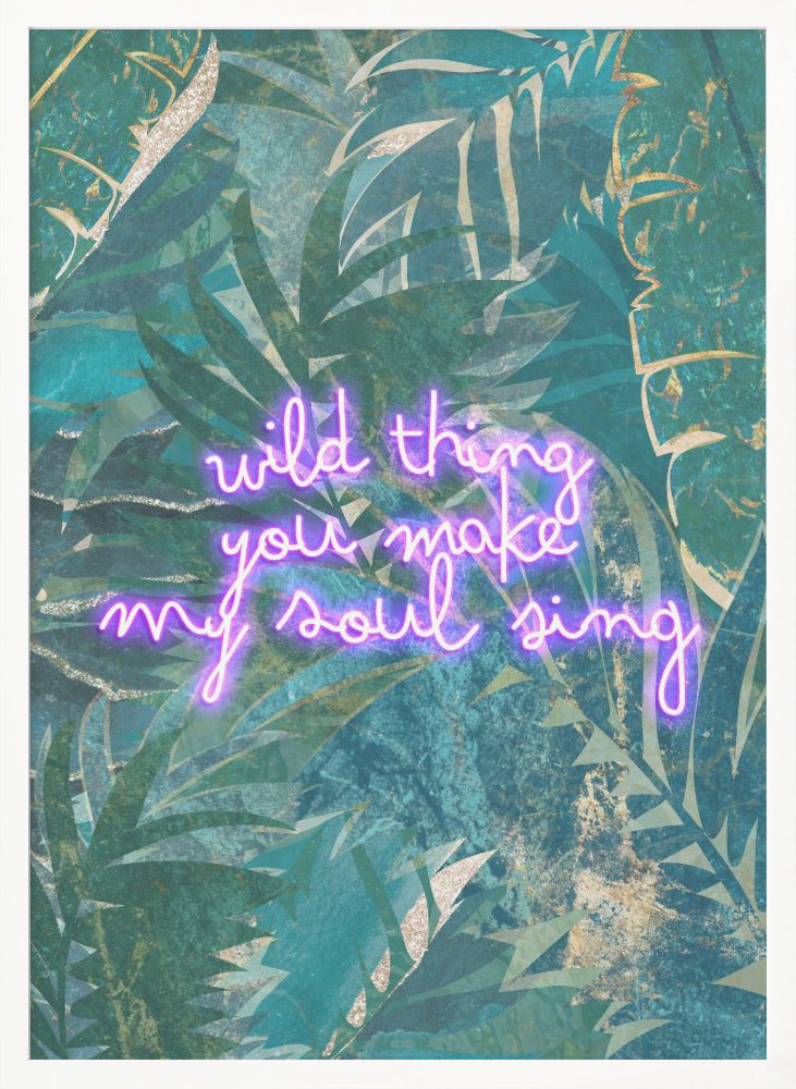 Neon Jungle Typography - Poster / Art Print