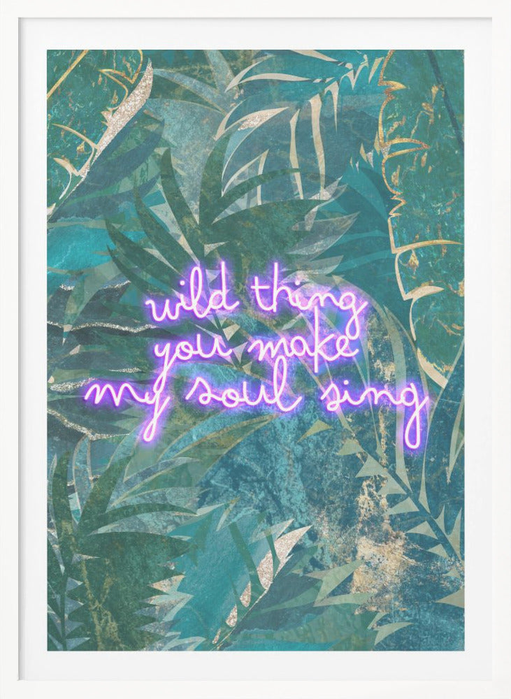 Neon Jungle Typography - Poster / Art Print