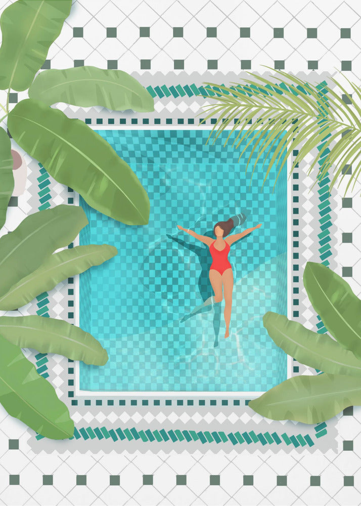 Riad Pool - Poster / Art Print