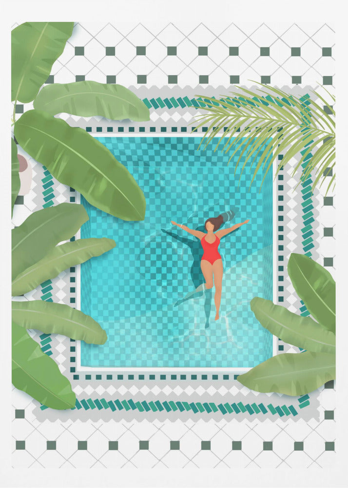 Riad Pool - Poster / Art Print