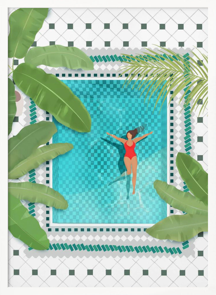 Riad Pool - Poster / Art Print