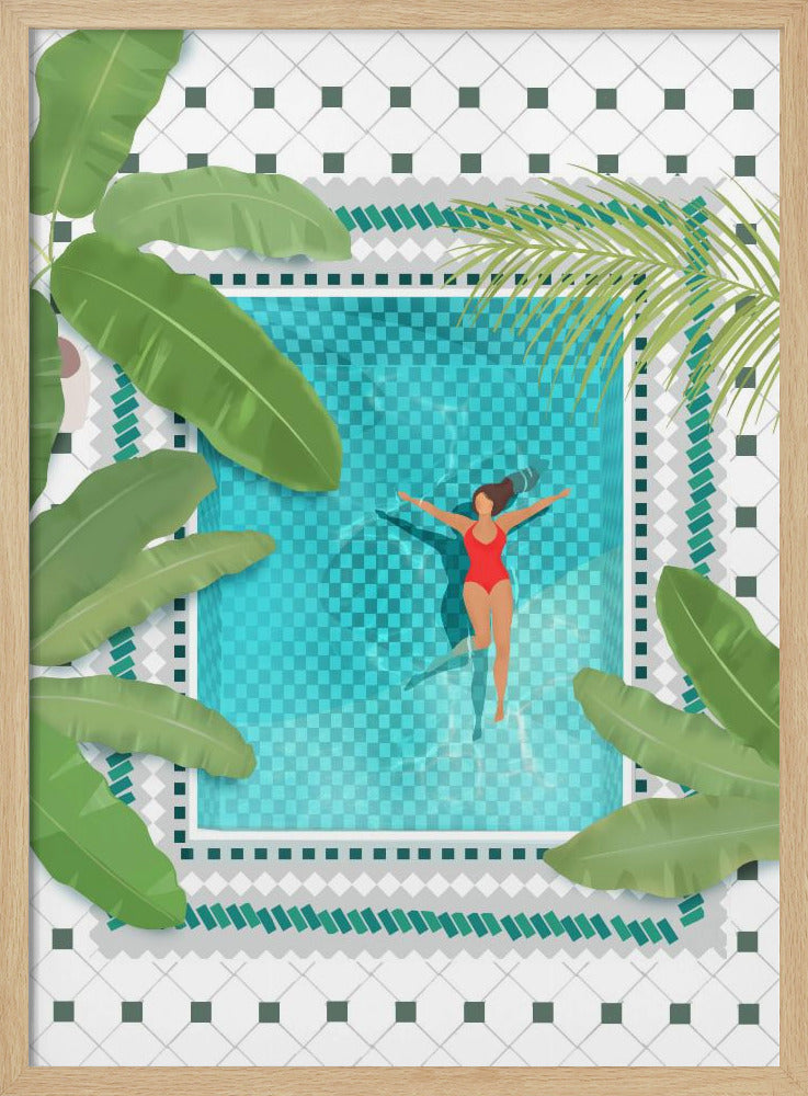 Riad Pool - Poster / Art Print