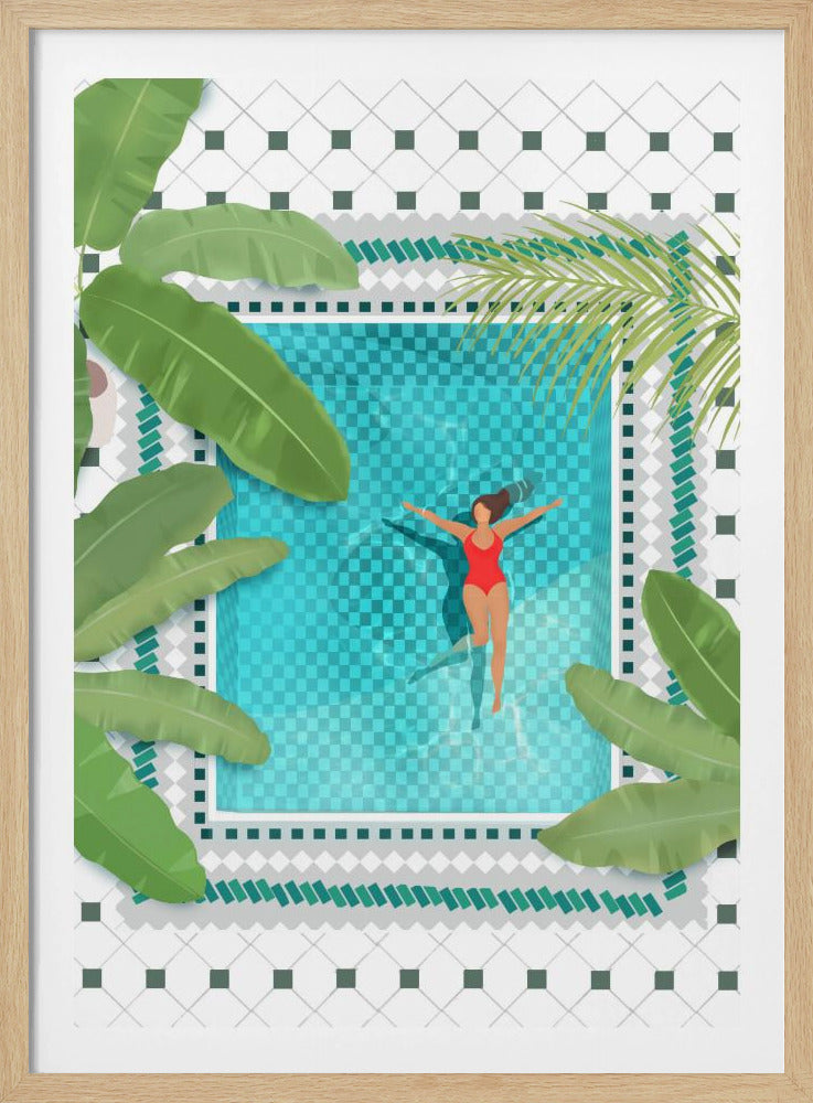 Riad Pool - Poster / Art Print