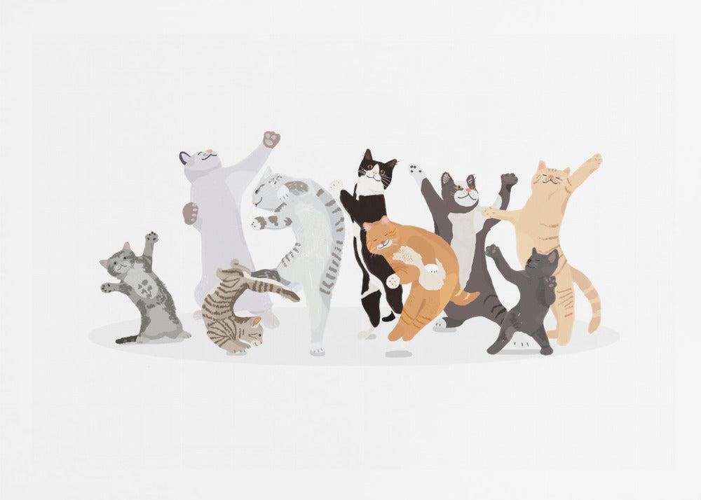Dancing Cat - Poster / Art Print