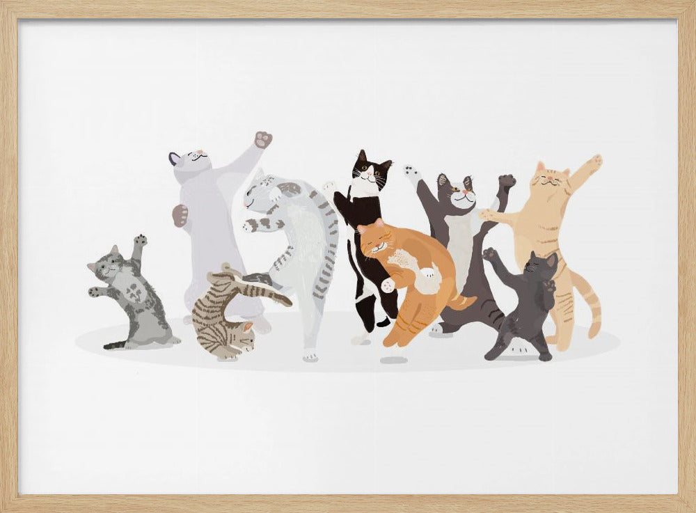 Dancing Cat - Poster / Art Print