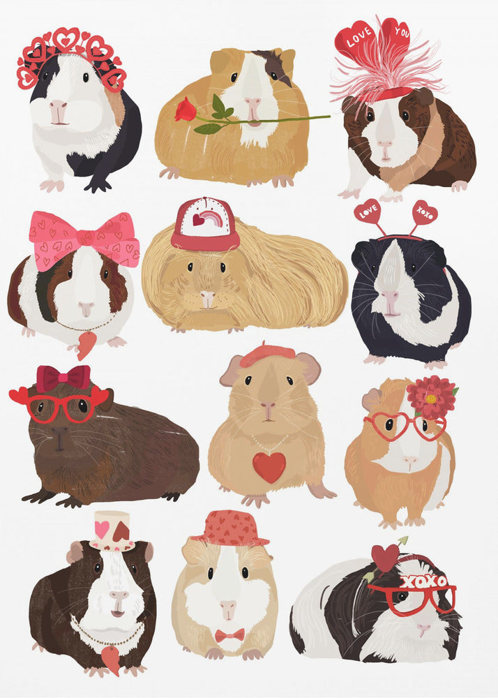 Love Guinea Pigs - Poster / Art Print