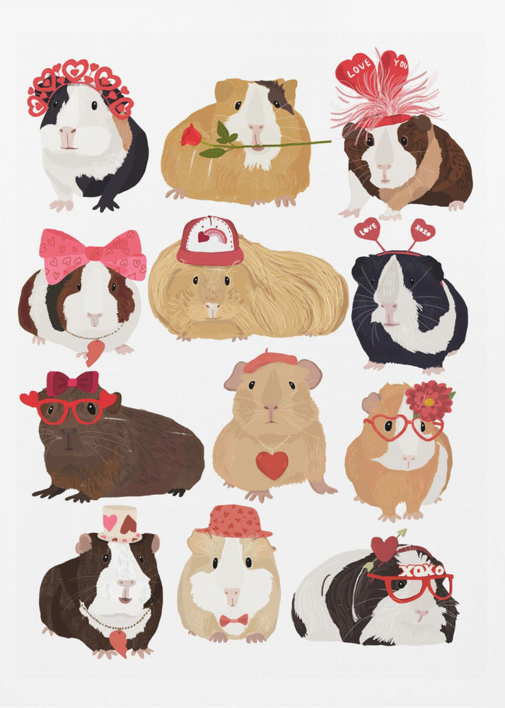 Love Guinea Pigs - Poster / Art Print