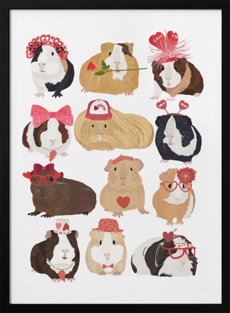 Love Guinea Pigs - Poster / Art Print