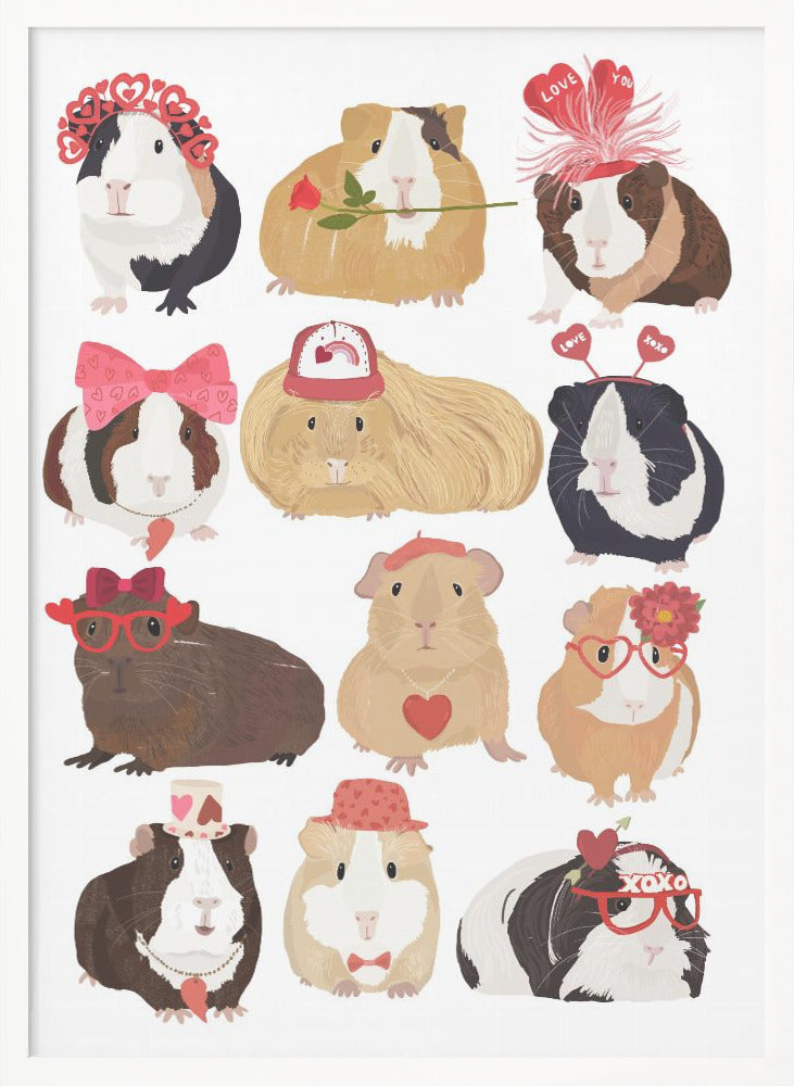 Love Guinea Pigs - Poster / Art Print