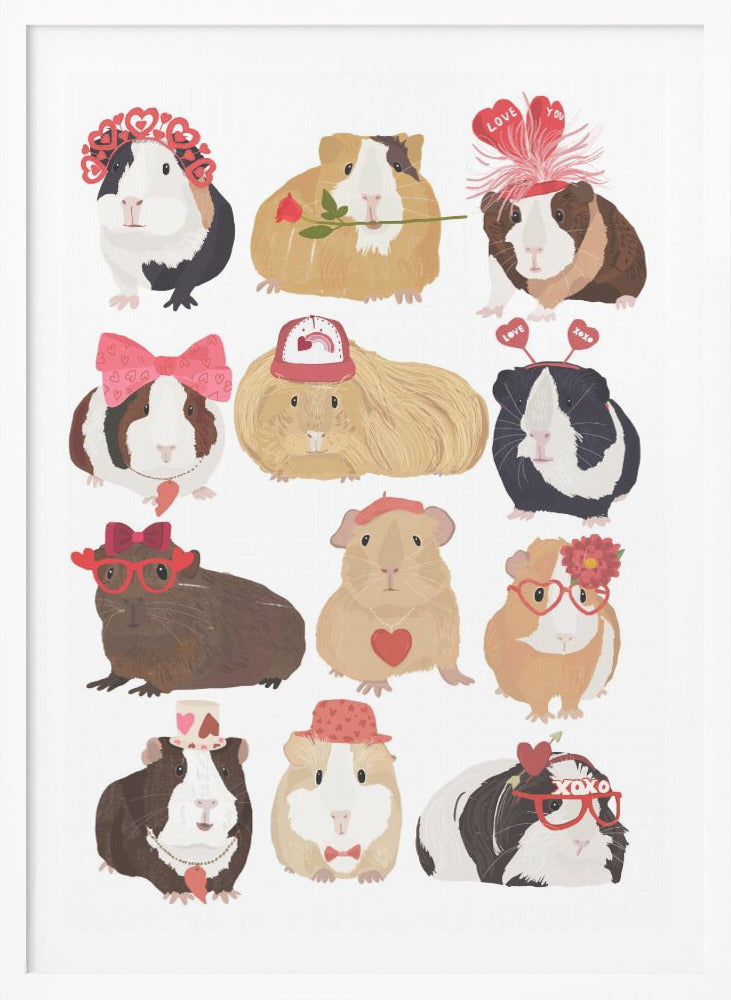 Love Guinea Pigs - Poster / Art Print