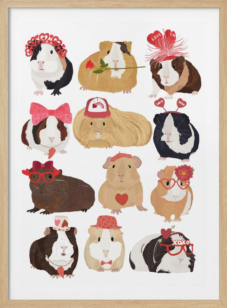 Love Guinea Pigs - Poster / Art Print