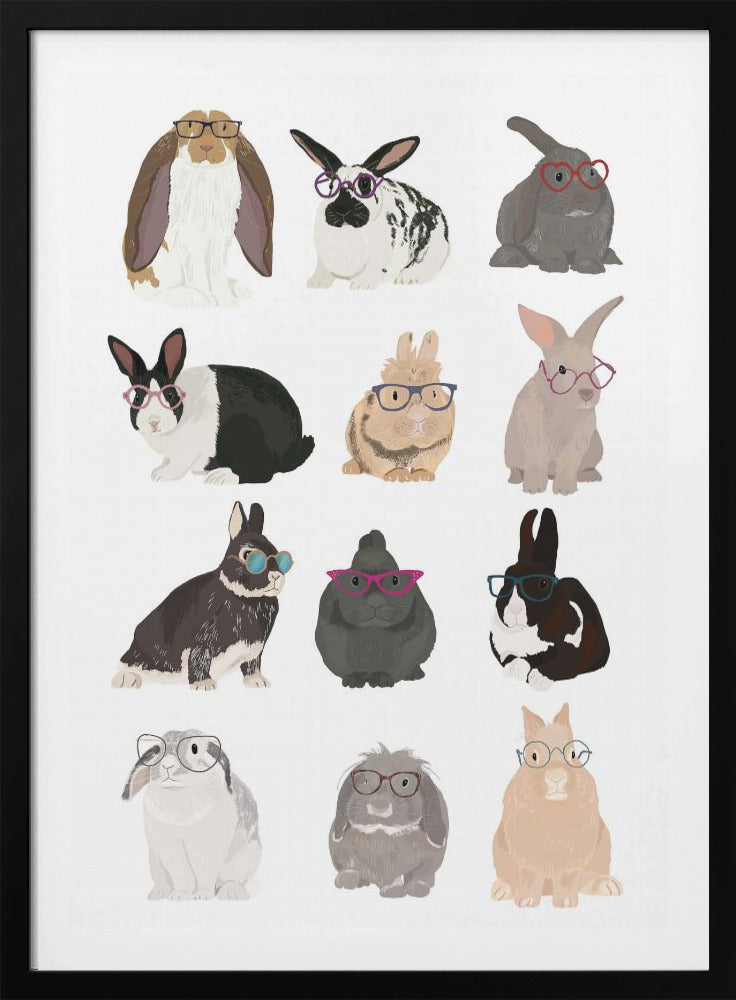 Rabbit Family - Poster / Art Print